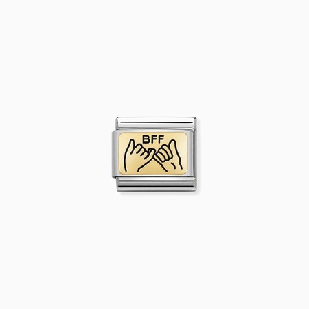Nomination Gold BFF Pinky Promise Plate Composable Charm